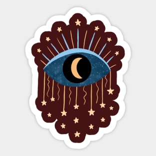 Magic Eye On Night Sky Sticker